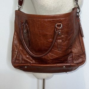 🔹 Margot Croc Patter Large Leather Tote Bag